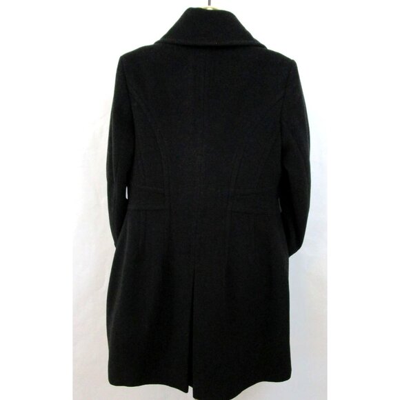 Appleseed's Coat Women Petites Sz 10P Black Wool Blend Button-down Lined Pockets - Picture 3 of 10